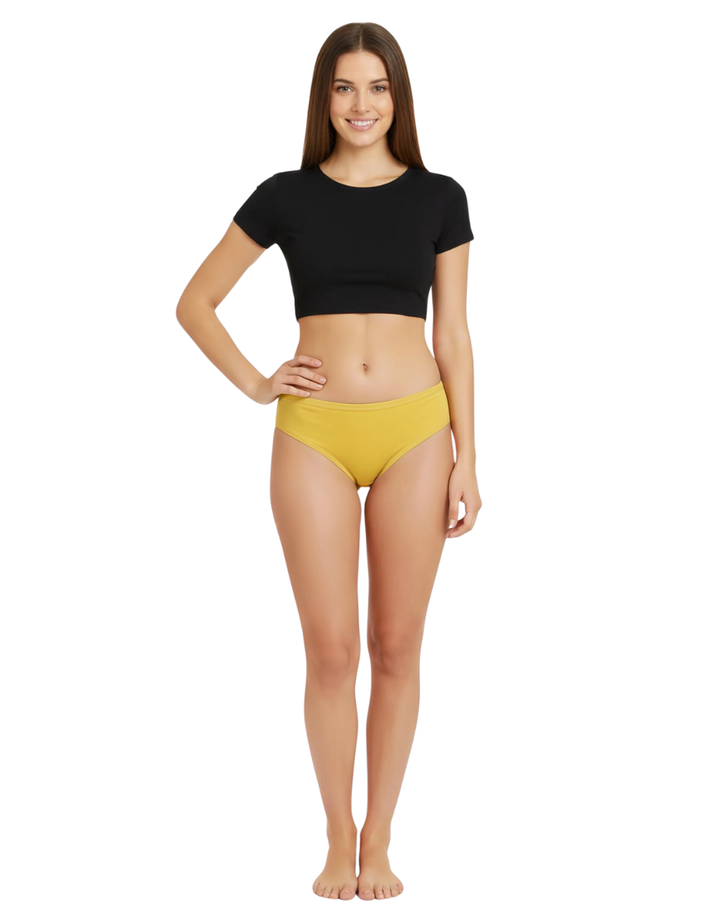 LOSHA SUPER COMFY COTTON BRIEF-Yellow