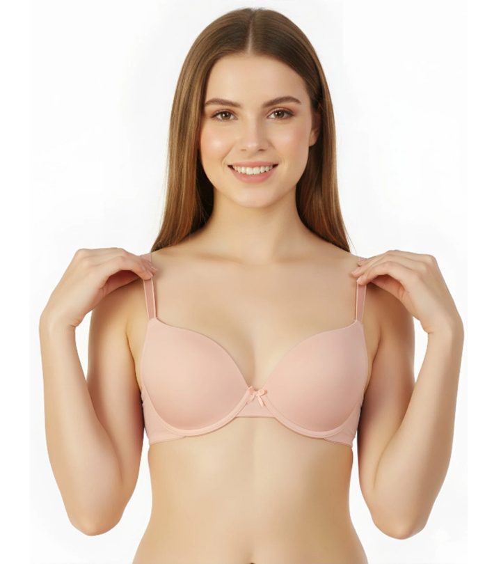 Pack of 3 Microfiber Wired Pushup T-Shirt Bras-Delicacy