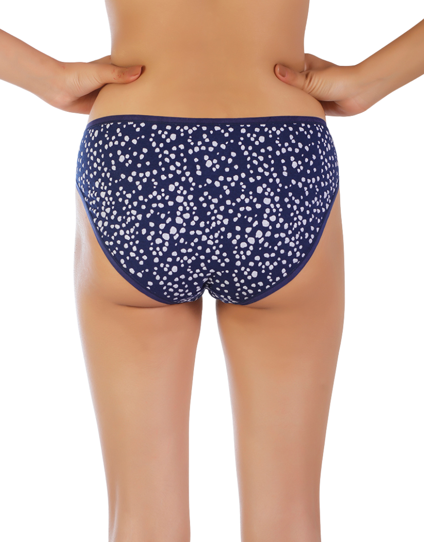PACK OF 5 SUPER SOFT COTTON STRETCH PRINTED BIKINI BRIEFS -PALM