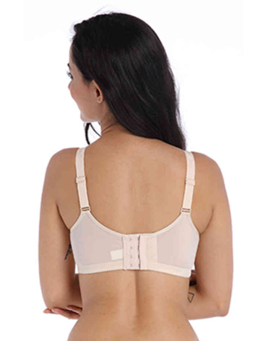 FASHION LACE POST SURGICAL BRA WITH POCKETS-Skin