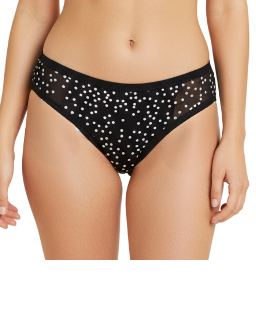 PACK OF 5 SUPER SOFT COTTON STRETCH PRINTED BIKINI BRIEFS -RED HEARTS