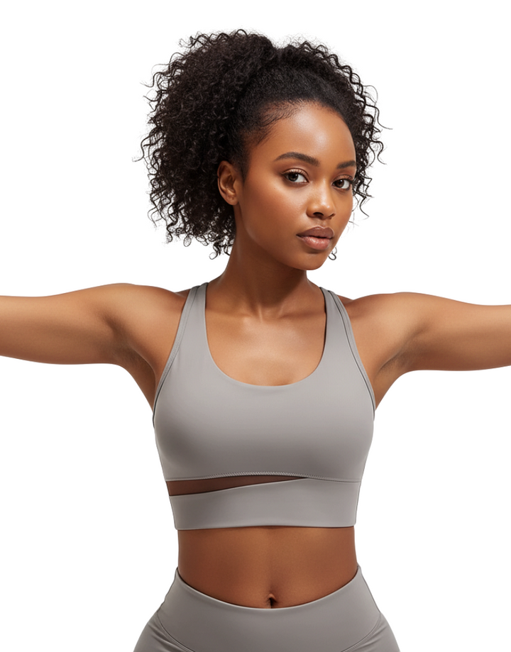 4 WAY STRETCH MEDIUM IMPACT SPORTS BRA-Rust