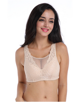 FASHION LACE POST SURGICAL BRA WITH POCKETS-Skin