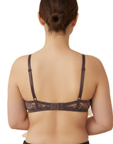 LIGHTLY PADDED WIRE-FREE 3/4TH COVERAGE ALL OVER LACE BRA- FORGGED IRON