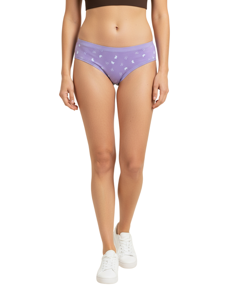 PACK OF 5 SUPER SOFT COTTON STRETCH PRINTED BIKINI BRIEFS -FOOTBALL