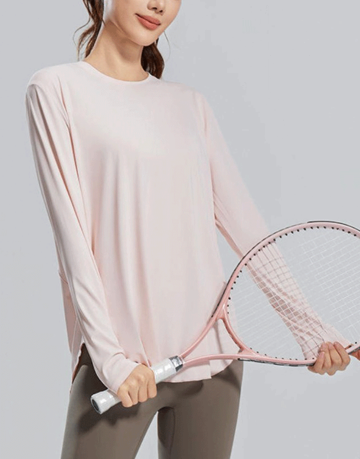 LOSHA EASY MOVEMENT RELAXED FIT T-SHIRT-PEACH