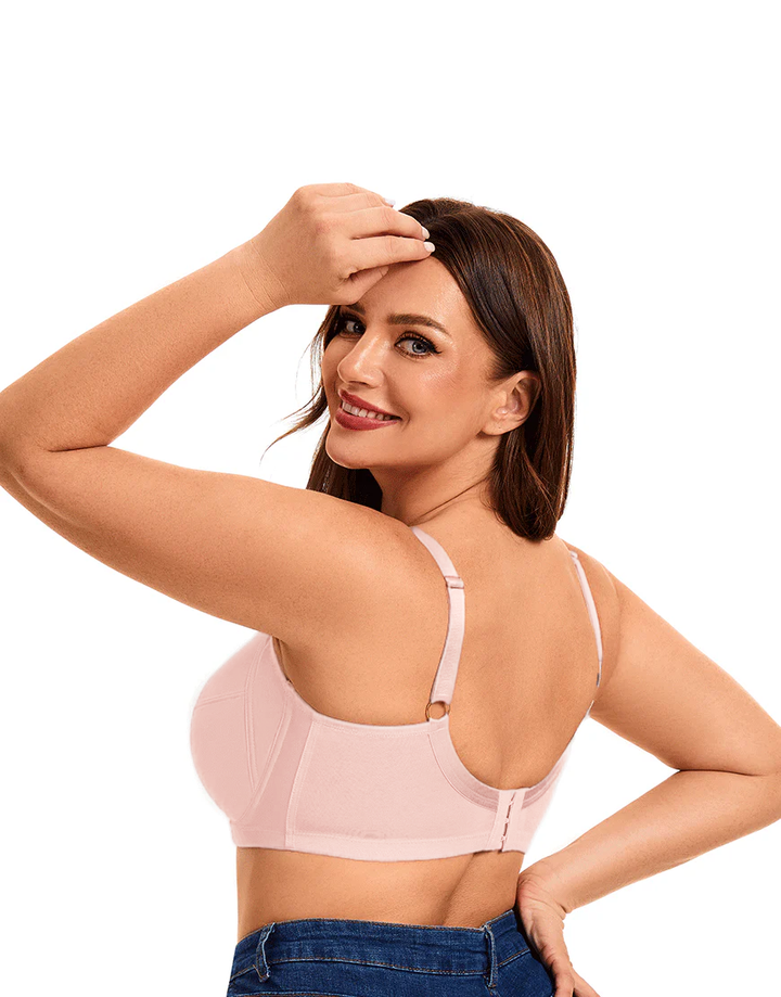 Quattro Plus Support Full-Coverage Wired Bra With Side Shaping Panels-QUARTZ PINK