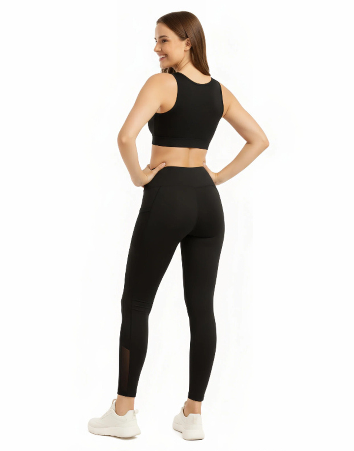 TRAINING SKIN FIT TIGHTS WITH POCKET -BLACK