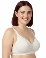 LOSHA COTTON FULL COVERAGE SINGLE LAYERED WIRE-FREE BRA -WHITE