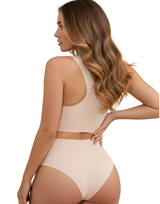 LOSHA LASER CUT SUPER SOFT BRA SET -SKIN