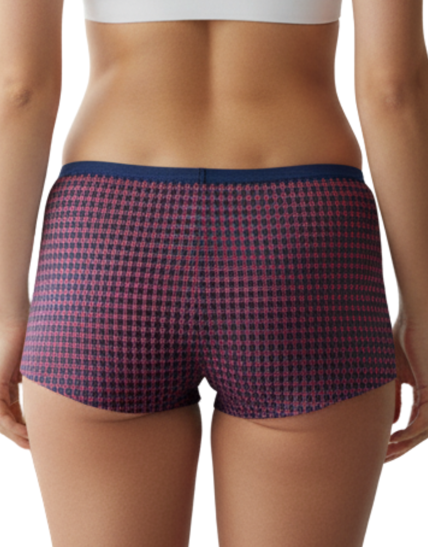 SUPER SOFT BOY SHORTS COTTON BRIEF-GEOMETRIC PRINT