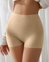 Losha High Waist Laser Cut Boy Shorts-Skin