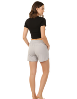 LOSHA DOUBLE LAYERED ACTIVE SHORTS-GREY
