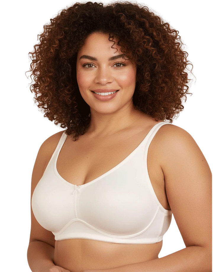 FULL COVERAGE SUPER SUPPORT SEAMLESS MOLDED CUPS MINIMIZER BRA-WHITE