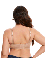 Losha Curvy Lightly Padded strapless Wired Bra-SKIN