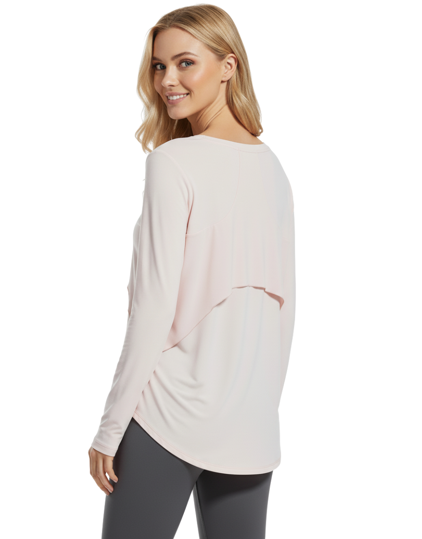 LOSHA EASY MOVEMENT RELAXED FIT T-SHIRT-PEACH