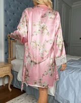 Losha Deep Love Silk 3 Piece Nighty-Pink