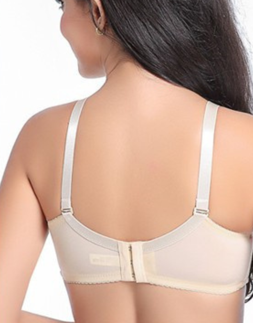 FULL LACE POST SURGICAL BRA WITH POCKETS- BEIGE