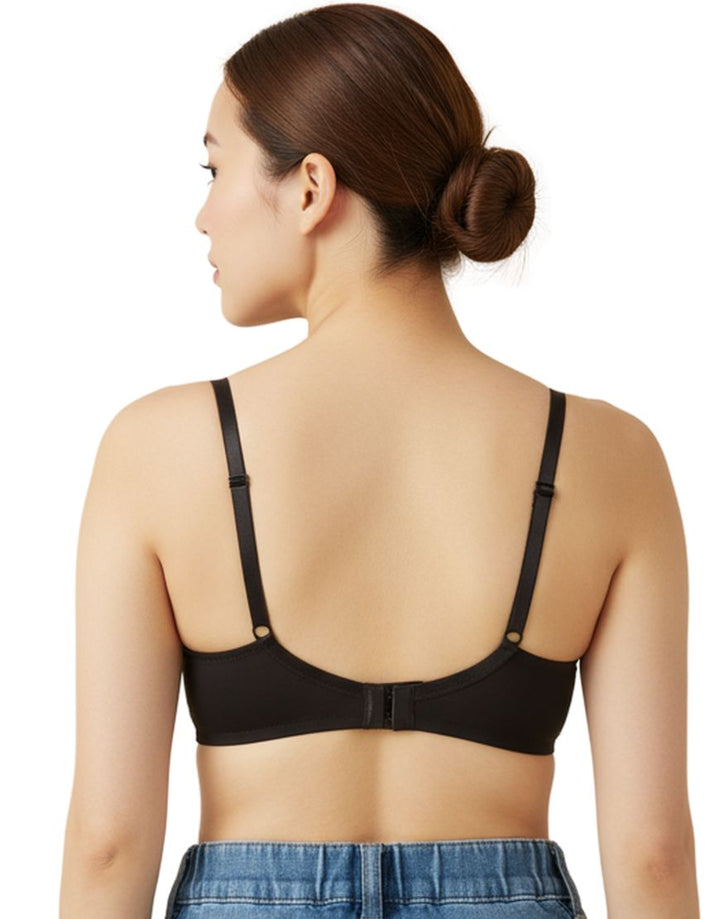 ALL DAY COMFORT NON-PADDED NON-WIRED SUPIMA COTTON BRA-BLACK