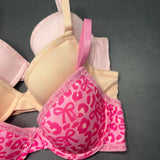 LOSHA GIRL PACK OF 3 WIRED LIGHTLY PADDED BRAS-VPINK/SKIN/BPINK/WHITE