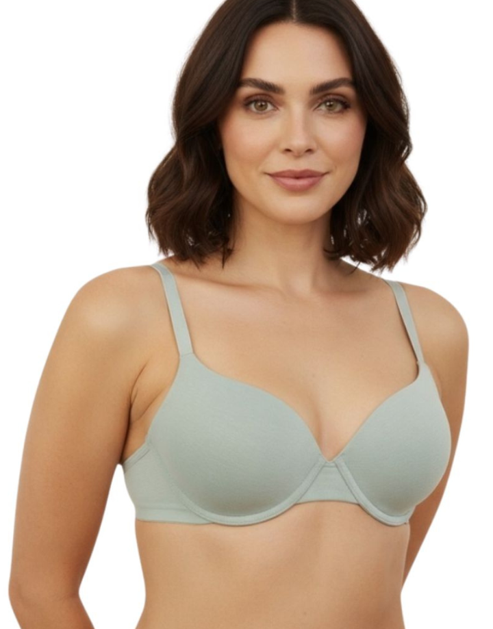 LOSHA WIRED LEVEL 2 PUSH-UP BRA WITH POWER MESH WINGS -BLUE SURF