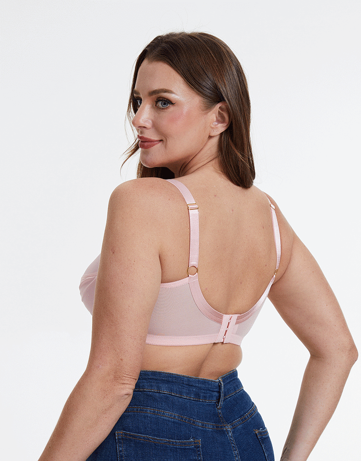 Quattro Plus Support Full-Coverage Wired Bra With Side Shaping Panels-QUARTZ PINK