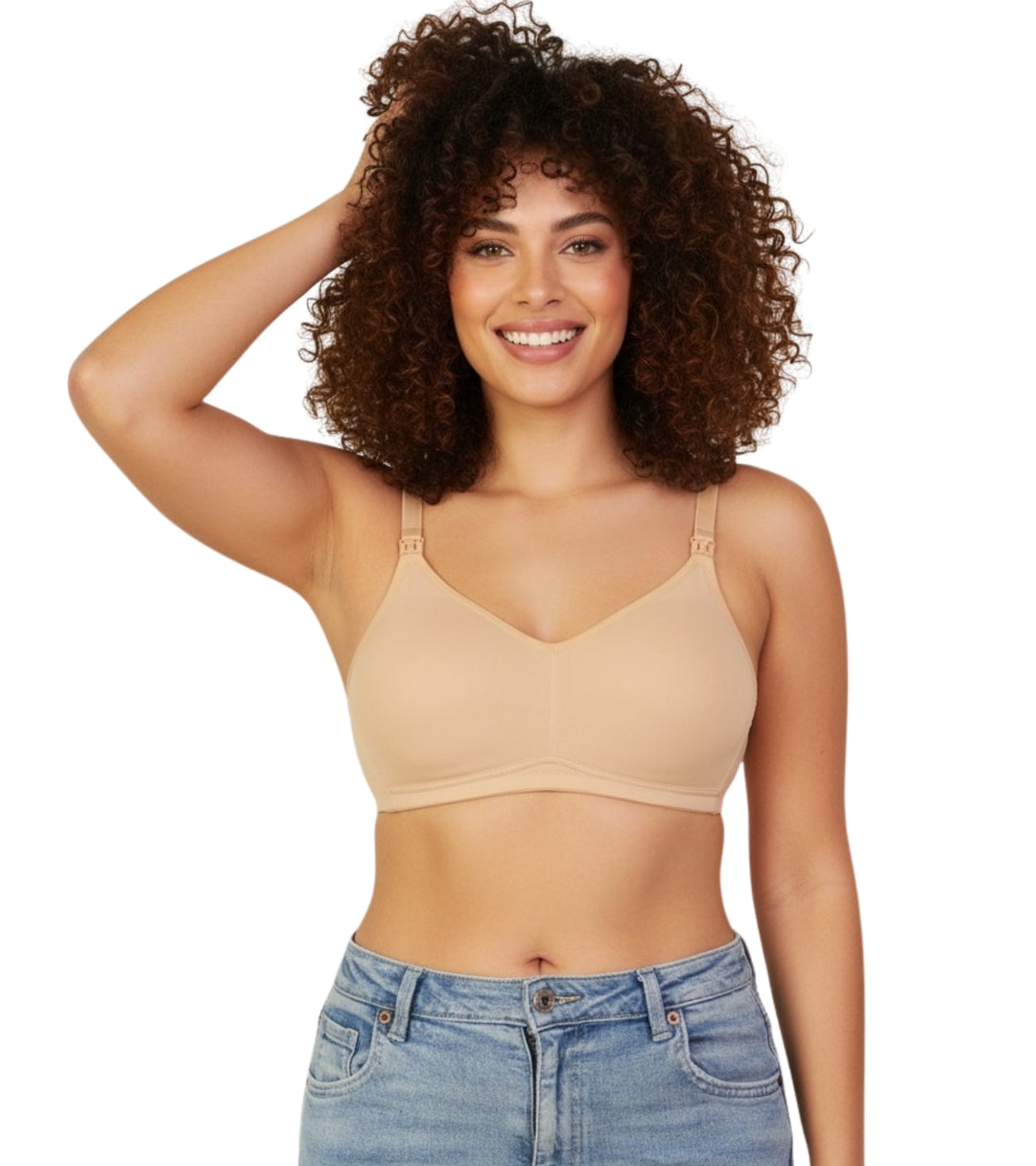 DOUBLE LAYERED WIRE-FREE NURSING BRA-SKIN