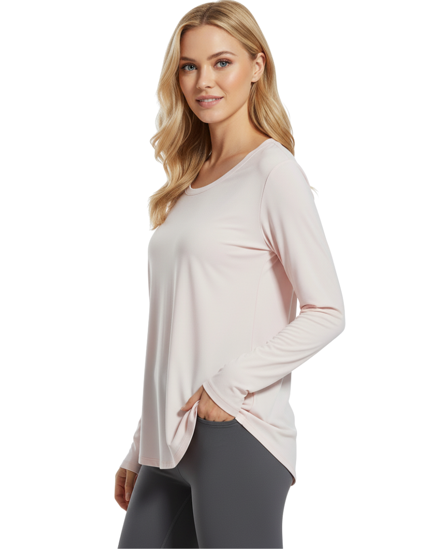 LOSHA EASY MOVEMENT RELAXED FIT T-SHIRT-PEACH