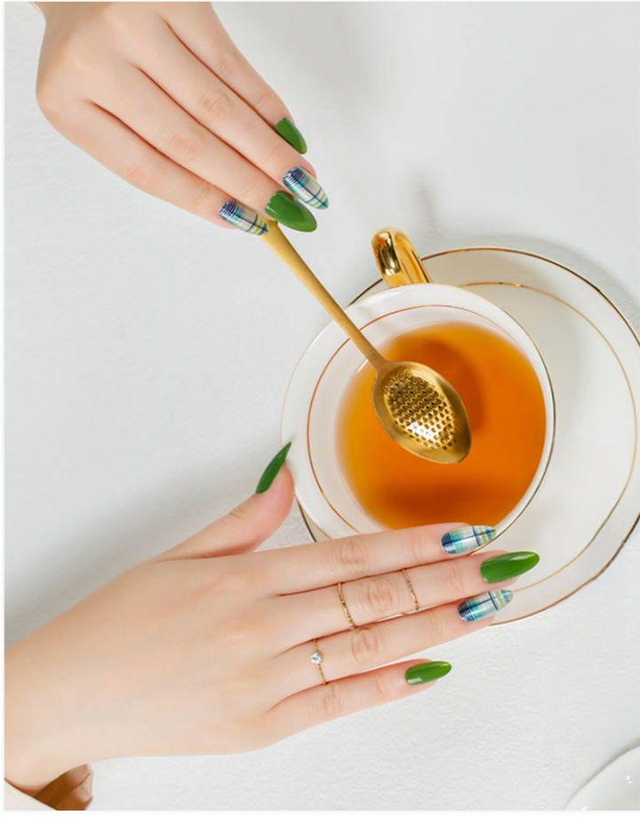 GDL Nail Art-Green Check