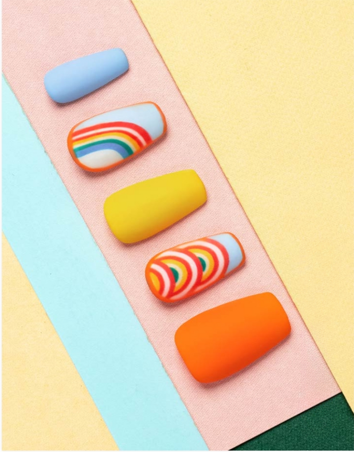 GDL Nail Art-Vibrant Rainbow