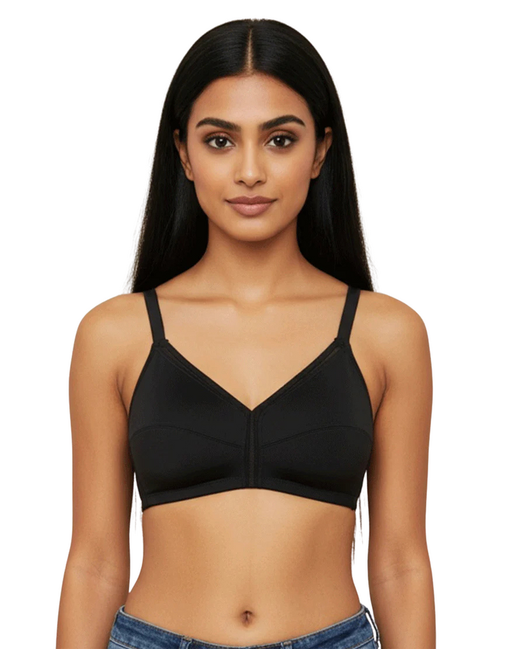 TRUE CURVE WIREFREE MINIMIZER BRA-ROEBUCK BLACK