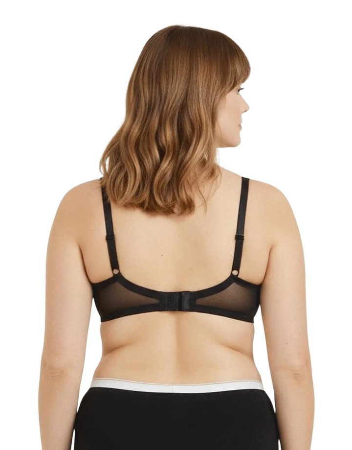 FULL COVERAGE SUPER SUPPORT SEAMLESS MOLDED CUPS MINIMIZER BRA-BLACK