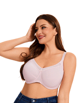 Quattro Plus Support Full-Coverage Wired Bra With Side Shaping Panels-QUARTZ PINK
