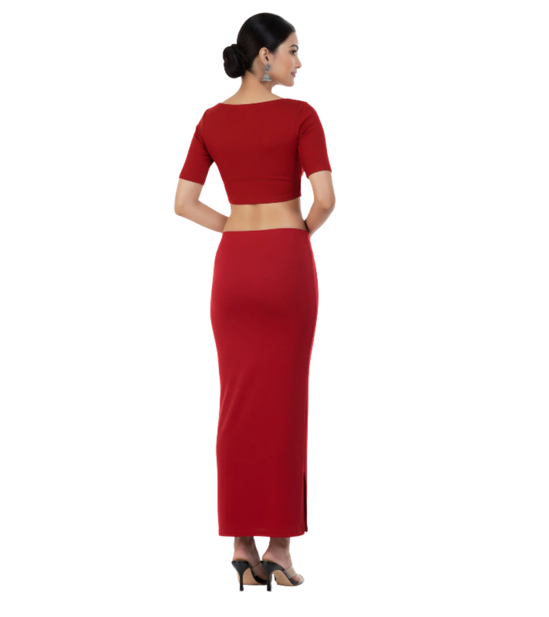 STRETCHABLE SAREE SHAPEWEAR -RED