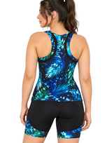 TANKINI WITH TUMMY CONTROL & MATCHING SHORTS -BLUE PRINT