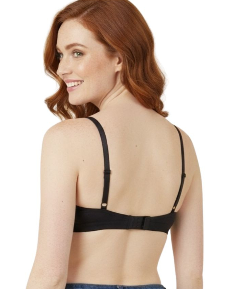 LOSHA WIRED LEVEL 2 PUSH-UP BRA WITH POWER MESH WINGS -BLACK