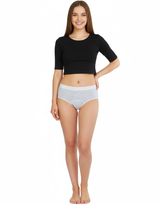 PACK OF 2 LOSHA SUPER SOFT COTTON  MID WAIST PERIOD PANTY-ASSORTED