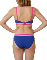 LIGHTLY PADDED NON WIRED TSHIRT BRA WITH MATCHING PANTY-BLUE