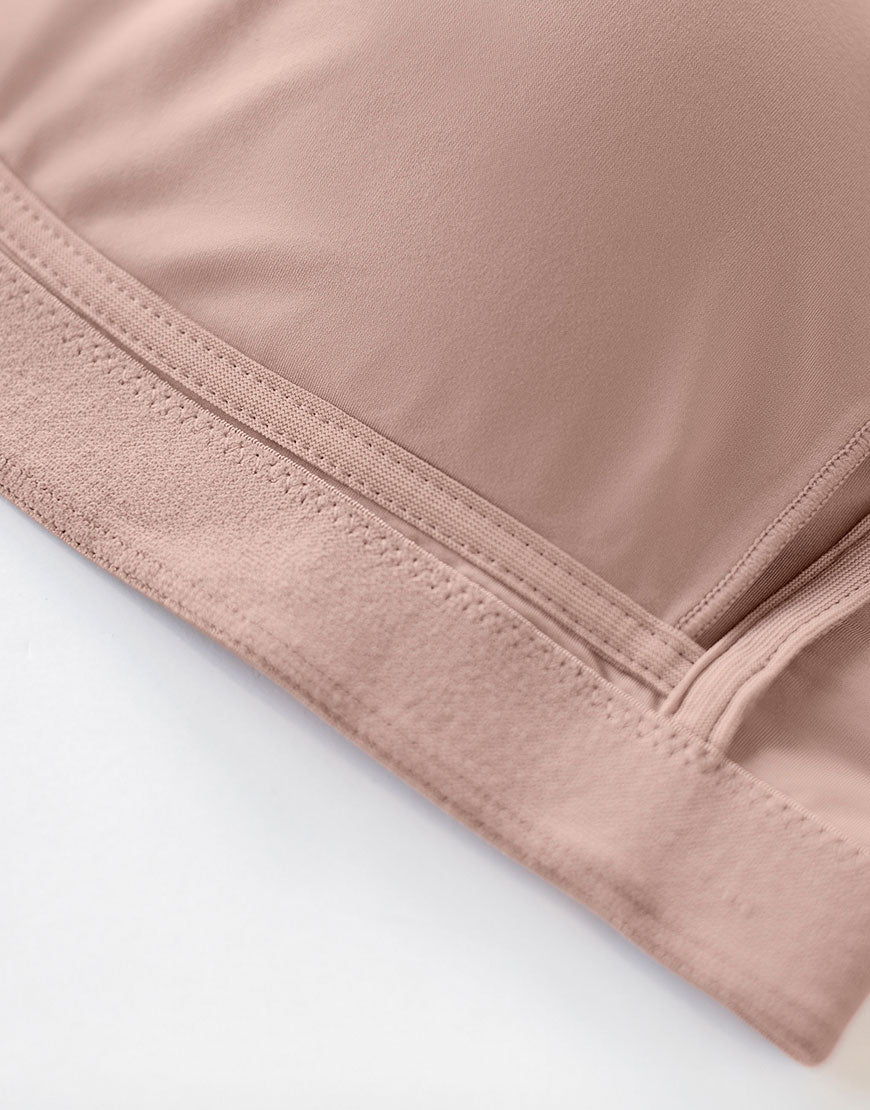 LEONISA POCKETED MASTECTOMY BRA-WIRELESS LACE,REMOVEABLE PADDING-TEA PINK