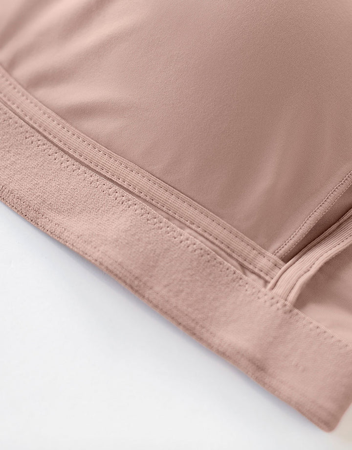 LEONISA POCKETED MASTECTOMY BRA-WIRELESS LACE,REMOVEABLE PADDING-TEA PINK