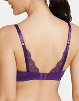 Wireless Go To T-Shirt Bra With a Touch Of Lace-PARACHUTE PURPLE