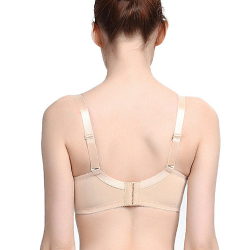 POST SURGICAL BRA WITH POCKET & TOUCH OF LACE-NUDE
