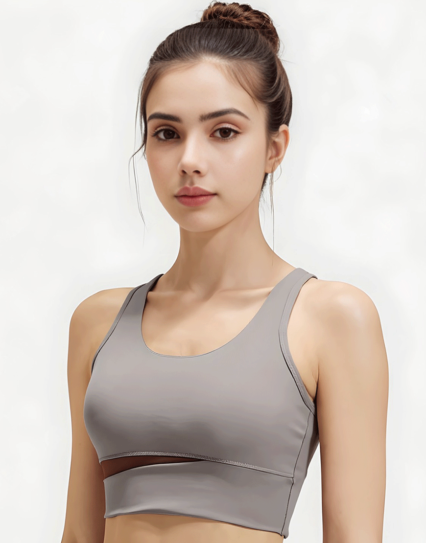 4 WAY STRETCH MEDIUM IMPACT SPORTS BRA-Rust