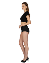 SUPPER SOFT HIGH WAISTED COTTON PANTY-BLACK
