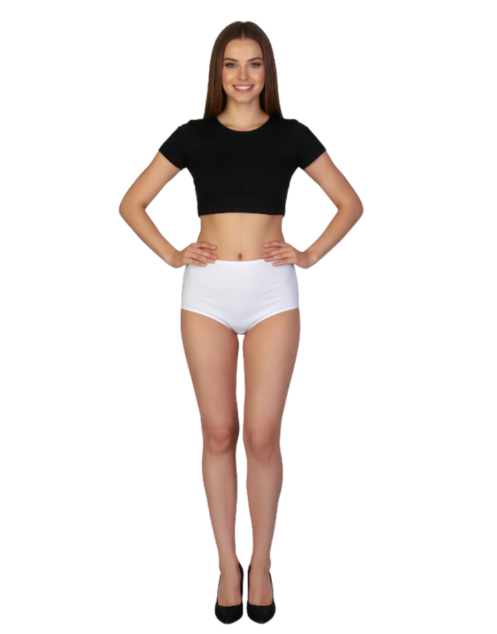 PACK OF 3 LOSHA SUPPER SOFT HIGH WAISTED COTTON PANTY-ASSORTED