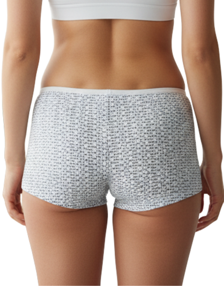 SUPER SOFT BOY SHORTS COTTON BRIEF-GAME ON(WHITE)