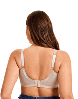 Plus Quattro Support Full-Coverage Wired Bra With Side Shaping Panels-TOASTED ALMOND SKIN