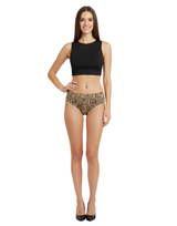 Losha Mid waist Laser Cut Panty  - Cheeta