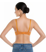 ZEN SERIES GALLOON LACE UNDER WIRED BRA WITH SUPER SOFT LIGHTLY PADDED CUPS-AUTUMN MAPLE