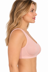 DOUBLE LAYERED MODAL STAY AT HOME / MATERNITY / SLEEP BRA-QUARTZ PINK